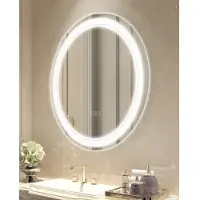 Vevor LED badkamerspiegel ronde cosmeticaspiegel (60 cm) met voor- en achterverlichting
