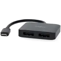 Nedis USB-C naar 2x DisplayPort adapter | 4K 60Hz | 0,10 meter