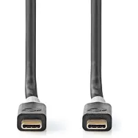Nedis USB-Kabel | USB-C Male naar USB-C Male | 2 m | Zilver | 1 stuks - CCBW64020AT20 CCBW64020AT20
