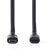 Nedis USB-C verlengkabel | USB3.0 5 Gbps | PD 60W | 4K 60Hz | zwart | 2 meter