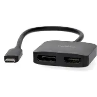 Nedis USB C naar HDMI en DisplayPort adapter | (2x 4K@60Hz)