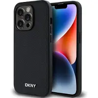 DKNY Pu Leather Metal Logo Magsafe Iphone 14 Pro Telefoonhoesje