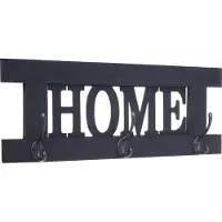 MCW Wandkapstok -C60 Home, kapstok, kapstokpaneel, shabby look vintage 55x21cm ~ donkergrijs