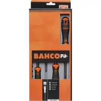 Bahco Set Van 4 Sleuf-en Phillips-schroevendraaiers Met Rubberen Handgreep