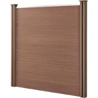 Neu.holz HKC Schuttingpanelen set vierkant/schuin 183x973cm bruin