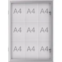 MAUL Wissellijst MAULexcite Voor papierformaat: 9 x DIN A4 Tegen regen beschermde buitenruimte 6653908 Aluminium Zilver 1 stuk(s)