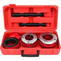 AWTOOLS Set 2: Draadkopsnijders, draadkopeinden, draadkopeindmoeren. Gereedschap voor loodgieterswerk, leidingen. Geschikt voor leidingen van 1-1/2" en 2"