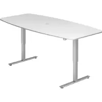 Hjh OFFICE PRO XMST 22 S - Wit 220 x 103 Tafelhoogte I Elektrisch in hoogte verstelbaar