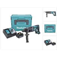 Makita Boormachine + slagboor, DHR 241 RG1J Accuboormachine 18 V 2,0 J SDS plus + 1x oplaadbare accu 6,0 Ah + lader + Makpac (Oplaadbare batterij)