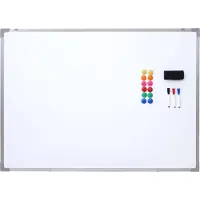 MCW Whiteboard -C84, magnetisch memobord prikbord, incl. accessoires ~ 110x80cm