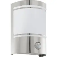 Eglo wandlamp met sensor E27 | Cerno | IP44 | RVS