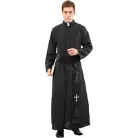 Boland verkleedpak Holy Priest heren zwart | Maat 54,56