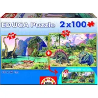 Educa - puzzel - 2 x 100 stuks - dino's