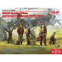 ICM Modelbouwpakket Militaire voertuigen - 48088 USAAF Bomber Pilots and Ground Personnel (1944-1945) Plastic - 1:48 - Modelbouw