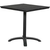 Ebuy24 Allie terrasmeubel terrastafel, Ø70 cm zwart/zwart.