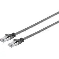 S-Impuls UFTP CAT7 platte netwerkkabel | PVC | zwart | 7,5 meter