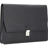 Alassio Tissano aktetas leer 34 cm zwart