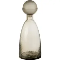 J-Line Vase bottle+cap yara glass greige large