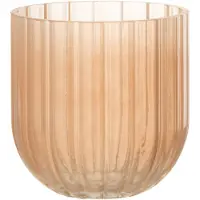 J-Line Vaas yoni strepen glas peche small