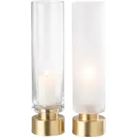 J-Line Candleholder/vase pia glass/copper transparent/gold large assortment of 2