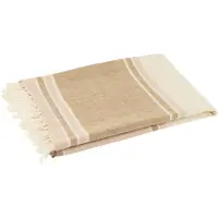 Jline Plaid gestreept+franjes lichtroze/wit/beige