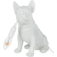 J-Line Lamp bulldog poly wit