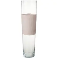 J-Line Vaas delph glas transparant/lichtroze large