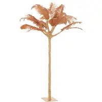 J-Line Boom pluimen metaal goud/oker small
