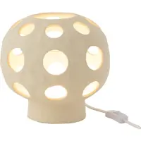 J-Line Tafel lamp globe aardewerk beige