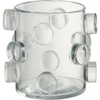 J-Line Vaas pebbles glas transparant small