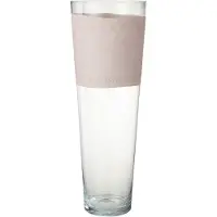 J-Line Vaas delph glas transparant/lichtroze extralarge