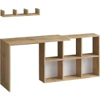 Skye Decor , Blake, Bureau, 100% melaminecoating op spaanplaat, Eikenhout, 74 x 45 x 145 cm