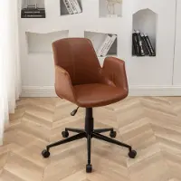 CBA Bureaustoel Playtime - 64x65x81 cm - Bruin/ PU-kunstleer