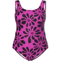 Ulla Popken Badpak pitaja roze / zwart
