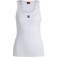 HUGO Top 'Datamia' zwart / wit