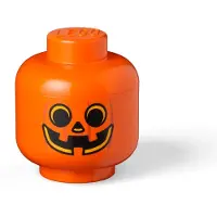LEGO Opbergbox Iconic Hoofd Pompoen 16 cm, Oranje -