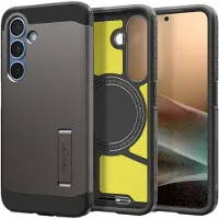 Spigen Tough Armor Backcover MagSafe voor de Samsung Galaxy S25 Plus - Gunmetal