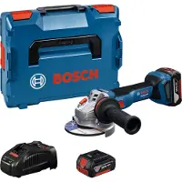 Hünersdorff GWS 18V-11 S Accu Haakse Slijper | Inclusief 2x GBA 18V 5,0 Ah & GAL 1880 CV Lader - 06019N4002