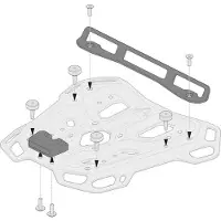 SW-Motech Adapter kit voor ADVENTURE-RACK - Zwart. Voor Shad 2.