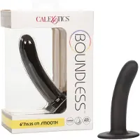 Calexotics - Boundless Smooth - Gladde Strap-on Anaal Plug met Zuignap - Siliconen - Drie Maten - Zwart L