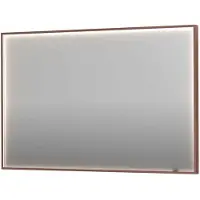 Ink Spiegel SP19 120x4x80 cm incl. direct LED-Verlichting Rondom en Spiegelverwarming Geborsteld Koper