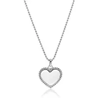 Zinzi 21mm zilveren hanger hart met parelrand voor gravure ZIH2653 (zonder collier)