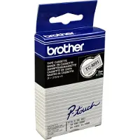 Brother TCM91 TC-M91 Schriftbandkassetten - laminiert, 9 mm x 7,7 m, schwarz auf farblos matt