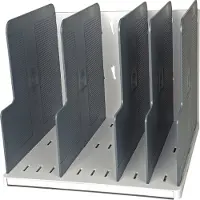 Exacompta Modulotop sorter A4+ Office lichtgrijs, 5 flexibele verdelers, etikethouder, Blaue Engel, 25 jaar garantie