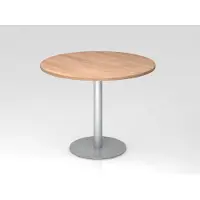 Hjh OFFICE PRO BISTRO F100R S - Systeem conferentietafel Walnoot Zilver Ø 100