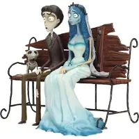 SD Toys De Bruide met het Lijk: Emily en Victor met Sparky, figuur op een doodskist
