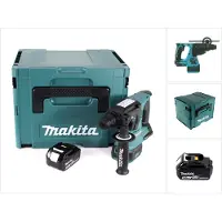 Makita DHR 242 T1J accuklopboormachine 18V 2.0J SDS-plus Brushless + 1x oplaadbare accu 5.0Ah + Makpac - zonder lader