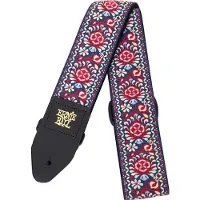 Ernie Ball Classic Jacquard - Gitaarriem - Royal Bloom - Polypropeen - Leren Uiteinden - Verstelbaar 104-182 cm - Breedte 5 cm