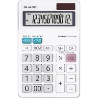 Sharp EL-320W Zakrekenmachine Wit Aantal displayposities: 12 werkt op batterijen, werkt op zonne-energie
