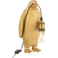 J-Line Tafellamp pinguïn resine goud small